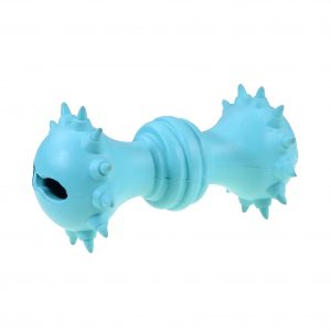 Іграшка для собак MISOKO&CO Рифлена гантеля, light blue, 13.8 cm