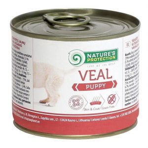 Вологий корм для цуценят всіх порід з телятиною Nature's Protection Puppy Veal 200g
