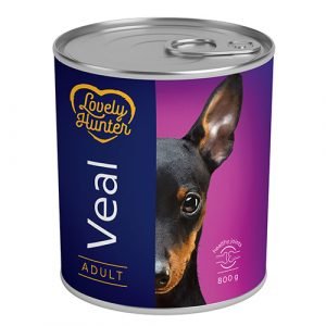 Волоgий корм для дорослих собак з телятиною Lovely Hunter Adult veal 800 g