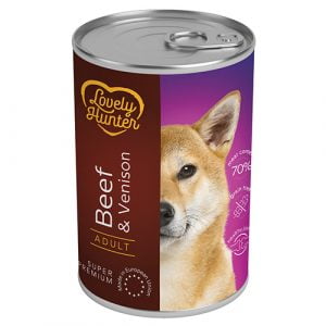 Волоgий корм для дорослих собак з телятиною і олениною Lovely Hunter Adult with Beef and Venison 400 g