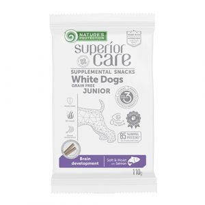 Беззернові ласощі для молодих собак всіх порід з білим окрасом шерсті