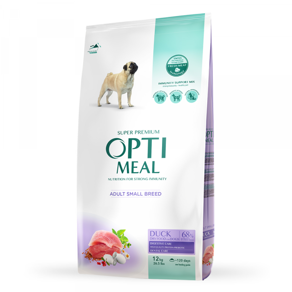 Сухий корм для дорослих собак малих порід Optimeal - качка 12кг