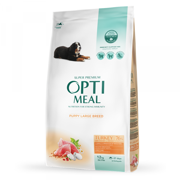Optimeal dry food for puppies of large breeds - turkey 12kg B1741601