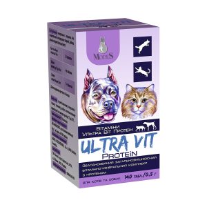 Вітаміни для котів та собак з протеїном Модес Ультра Віт Протеїн 140 табл.по 0,5гр.