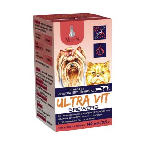 Вітаміни для котів та собак з дріжджями та часником Modes Ultra Vit Brewers140 табл.по 0,5гр.