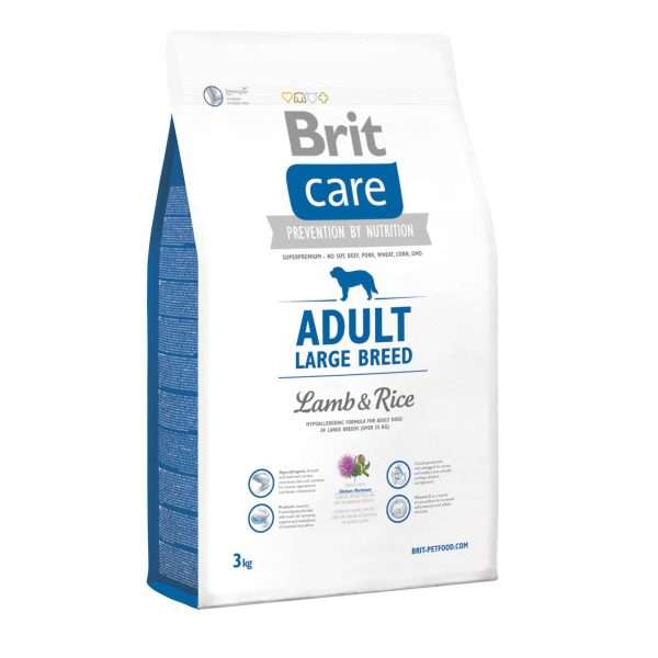 Сухий корм для дорослих собак великих порід Brit Care Adult Large Breed Lamb & Rice, 3 кг