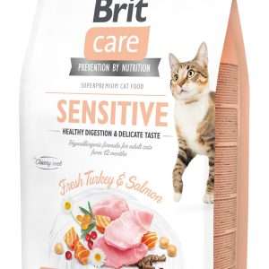 Сухий корм для вибагливих котів з чутливим травленням Brit Care Cat GF Sensitive HDigestion & Delicate Taste, 2 кг