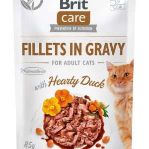Вологий корм для котів Brit Care Cat pouch, філе в соусі, качка, 85 г