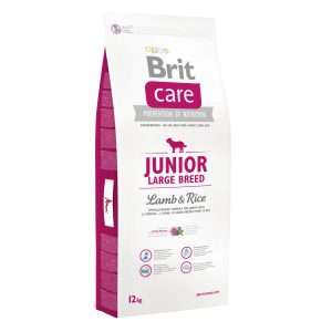Сухий корм для цуценят та молодих собак великих порід Brit Care Junior Large Breed Lamb & Rice, 12 кг