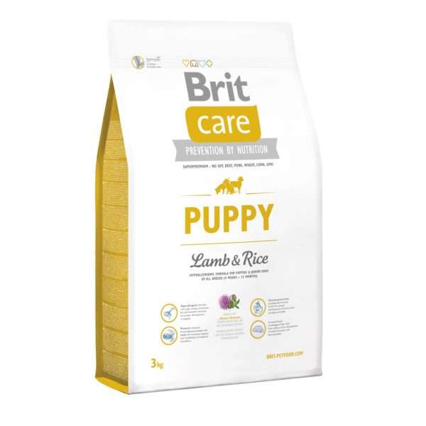 Сухий корм для цуценят всіх порід Brit Care Puppy Lamb & Rice, 3 кг