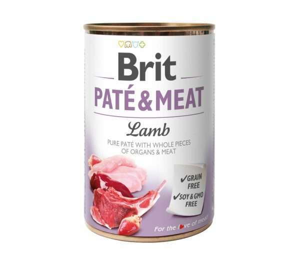 Вологий корм для собак Brit Paté & Meat з ягням, 400 г