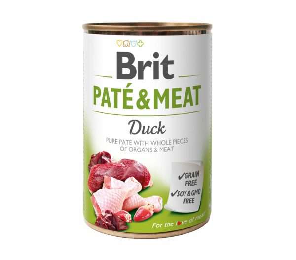 Вологий корм для собак Brit Paté & Meat з качкою, 400 г