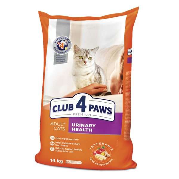 Сухий корм для котів, підтримка здоров'я сечовивідної системи CLUB 4 PAWS Преміум, 14кг