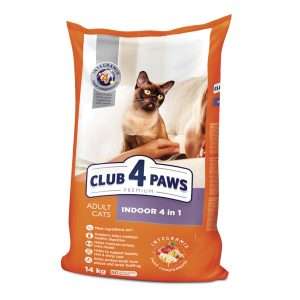 Сухий корм для котів, що живуть в приміщенні 4в1 CLUB 4 PAWS Преміум, 14кг