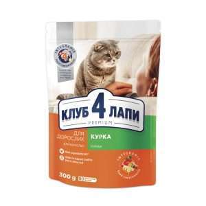 Сухий корм для котів CLUB 4 PAWS Преміум, Курка, 300г