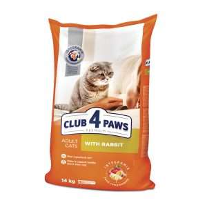 Сухий корм для котів CLUB 4 PAWS Преміум, з кроликом,14 кг