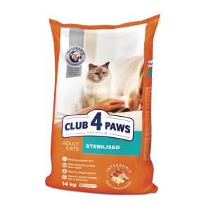 Сухий корм для стерилізованих котів CLUB 4 PAWS Преміум, 14кг