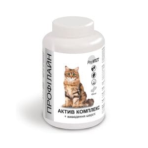 ПРОФІЛАЙН для котів АКТИВ КОМПЛЕКС + виведення шерсті 180 табл