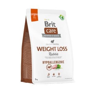 Корм для собак із зайвою вагою Brit Care Dog Hypoallergenic Weight Loss гіпоалергенний з кроликом, 3 кг