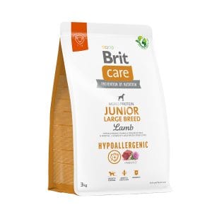 Корм для молодих собак великих порід Brit Care Dog Hypoallergenic Junior Large Breed гіпоалергенний з ягням, 3 кг