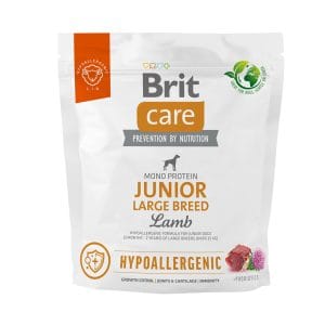 Корм для молодих собак великих порід Brit Care Dog Hypoallergenic Junior Large Breed гіпоалергенний з ягням, 1 кг