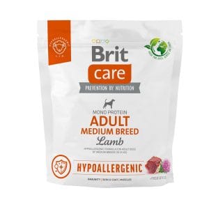 Корм для собак середніх порід Brit Care Dog Hypoallergenic Adult Medium Breed гіпоалергенний з ягням, 1 кг