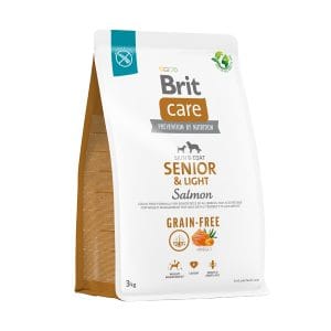 Корм для старіючих собак Brit Care Dog Grain-free Senior & Light беззерновий з лососем, 3 кг
