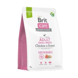 Корм для собак малих порід Brit Care Dog Sustainable Adult Small Breed з куркою та комахами, 3 кг