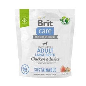 Корм для собак великих порід Brit Care Dog Sustainable Adult Large Breed з куркою та комахами, 1 кг