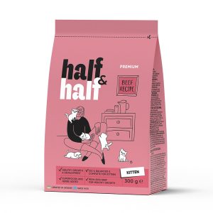 Корм сухий HalfHalf для кошенят з яловичиною 300 г