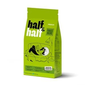 Корм сухий HalfHalf для котів із чутливим травленям з індичкою 2 кг