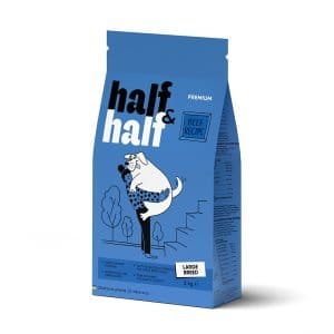 Корм сухий HalfHalf для дорослих собак великих порід із яловичиною 2 кг