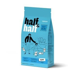 Корм сухий HalfHalf для цуценят усіх порід із яловичиною 2 кг