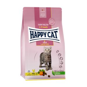 Сухий корм Happy Cat Junior Land Geflügel для молодих котів з 4 місяців до 1 року зі смаком птиці