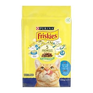 Сухий корм FRISKIES Sterilized для дорослих котів після стерилізації з лососем, тунцем та овочами 10 кг