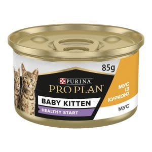 Вологий корм PRO PLAN Baby Kitten Healthy Start для кошенят після відлучення від матері мус з куркою 85 г
