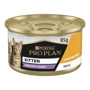 Вологий корм PRO PLAN Kitten Healthy Start для кошенят мус з куркою 85 г