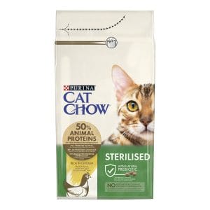 Сухий корм CAT CHOW Sterilised для дорослих котів після стерилізації з куркою 1.5 кг