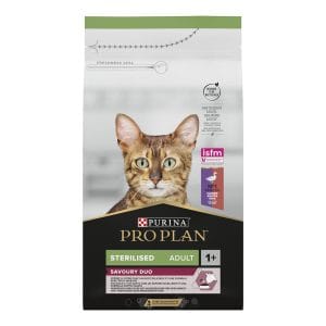 Сухий корм PRO PLAN Sterilised Adult 1+ Savoury Duo для дорослих котів після стерилізації з качкою та печінкою 1.5 кг
