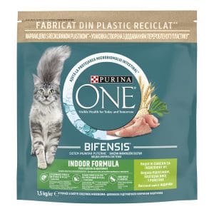 Сухий корм PURINA ONE Indoor для дорослих котів що постійно перебувають у приміщенні комплекс Bifensis з індичкою 1.5 кг