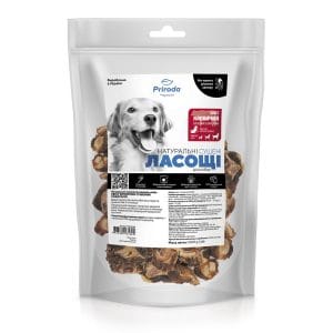 Натуральні сушені ласощі для собак Хвіст яловичий сушений слайсами 1000 г