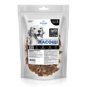 Натуральні сушені ласощі для собак Шлунок курячий сушений слайсами 1000 г