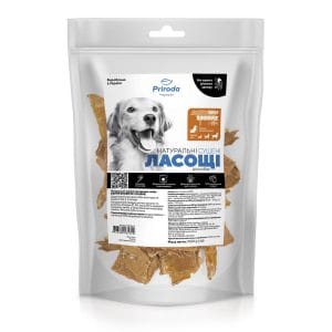 Натуральні сушені ласощі для собак Вим’я яловиче сушене 1000 г