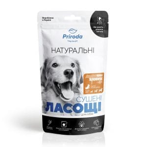 Натуральні сушені ласощі для собак Вим’я яловиче сушене 100 г