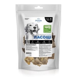 Натуральні сушені ласощі для собак Рубець яловичий сушений 500 г