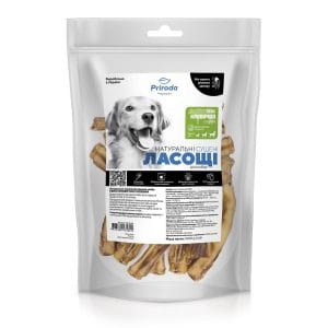 Натуральні сушені ласощі для собак Пеніс яловичий сушений 1000 г