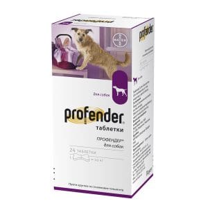 Таблетки від глістів Elanco Профендер для собак, 24 таблетки