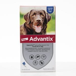 Краплі від бліх та кліщів Elanco Адвантікс для собак, від 25 до 40 кг, 4 піпетки