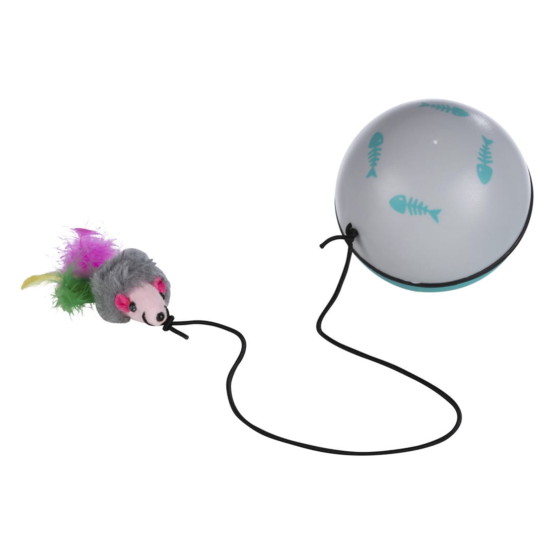 Іграшка Trixie для котів м'яч з моторчиком і мишею, 9 см