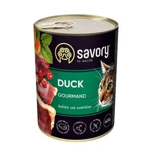 Вологий корм для котів Savory з качкою, 400 г